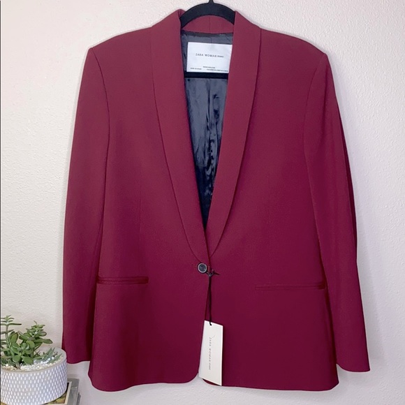ZARA BLAZER WITH TUXEDO COLLAR NWT XS-S - Picture 3 of 16
